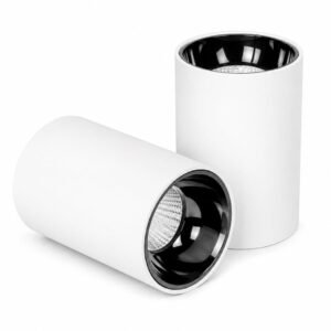 ENAARGY CYLINTECH Cylinder Surface COB LED Spotlight, Black, 3000K / 4000K / 5500K, Aluminium, Surface Mount, Modern Style (White, Cool White, 12, Watts)