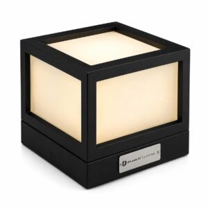 ENAARGY Glova LED Outdoor Light, Black, IP65, Triple-Frosted Tempered Glass (12, Watts, Square)