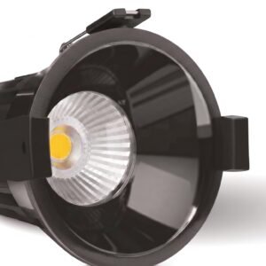 ENAARGY Premium COB Light, Black Aluminium, Sharp Focus, Deep Reflector, Aluminium Heat Sink (Black Shine, Cool White, 7, Watts)