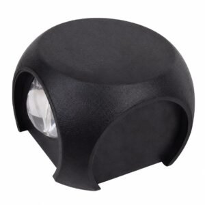 ENAARGY Wave LED Wall Light, Outdoor, IP65, 2-Way, Black (2WAY)
