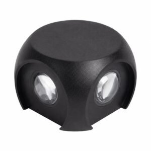 ENAARGY Wave LED Wall Light, Outdoor,IP65, 4-Way, Black (4WAY)