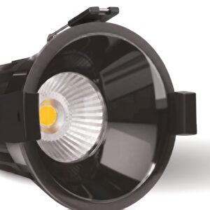 ENAARGY Premium COB Light, Black Aluminium, Sharp Focus, Deep Reflector, Aluminium Heat Sink (Black Shine, Natural White, 12, Watts)