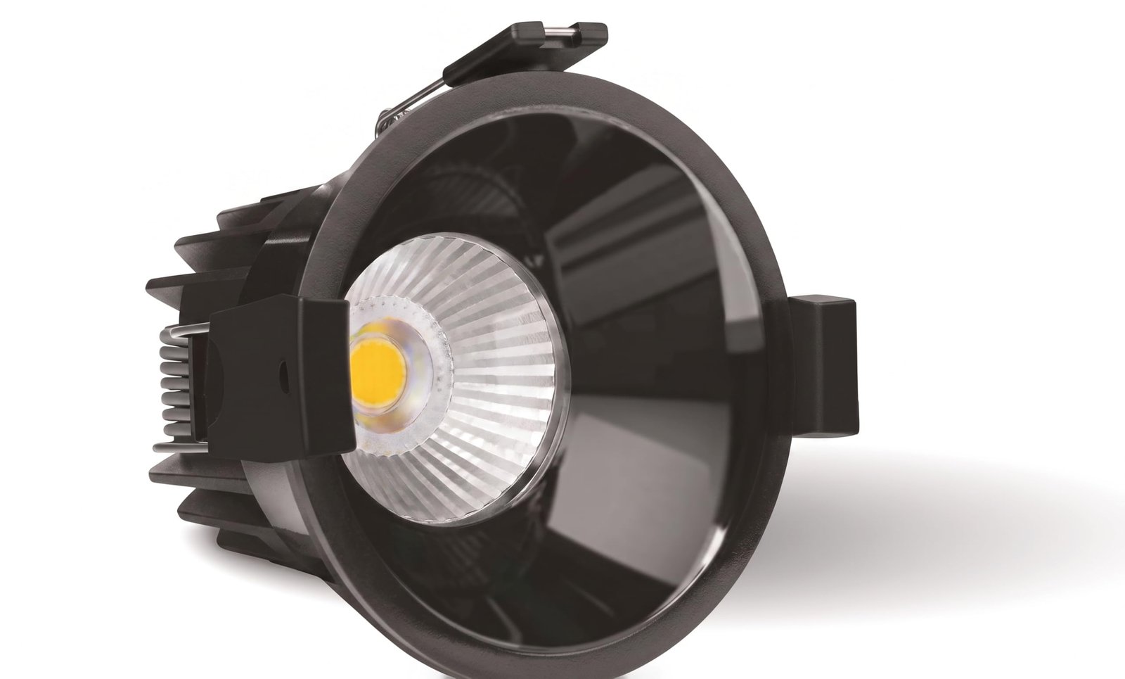 ENAARGY Premium COB Light, Black Aluminium, Sharp Focus, Deep Reflector, Aluminium Heat Sink (Black Shine, Cool White, 12, Watts)