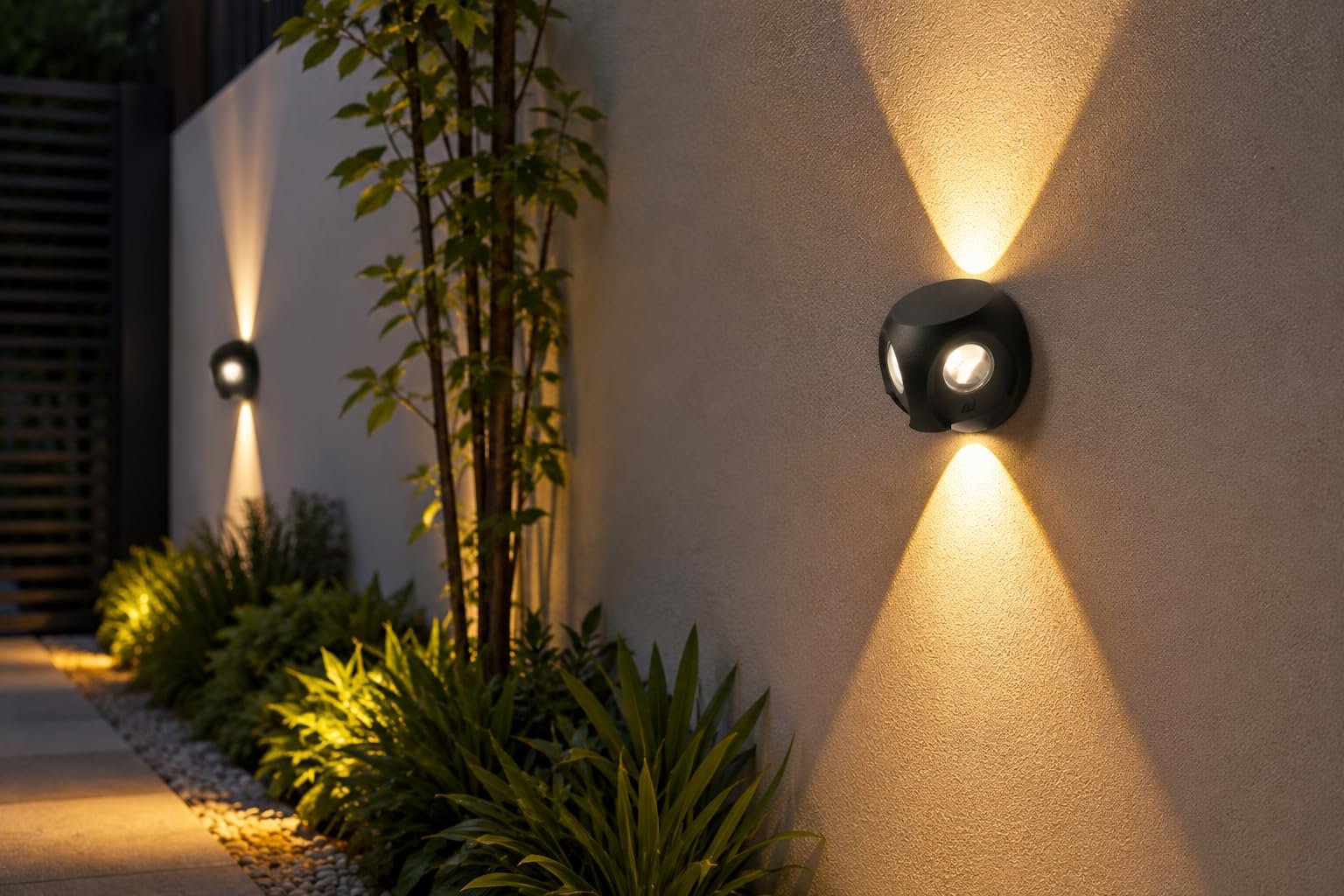 ENAARGY Wave LED Wall Light, Outdoor, IP65, 2-Way, Black (2WAY) - Image 5