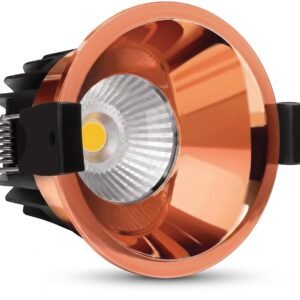 ENAARGY Premium COB Light, Black Aluminium, Sharp Focus, Deep Reflector, Aluminium Heat Sink (Rose Gold, Cool White, 12, Watts)