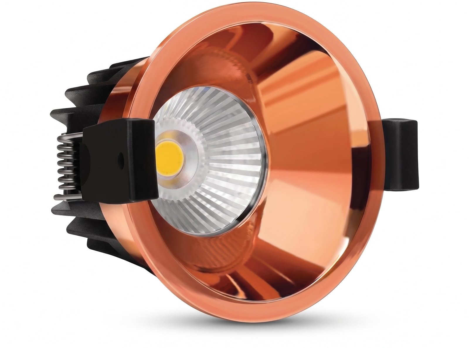 ENAARGY Premium COB Light, Black Aluminium, Sharp Focus, Deep Reflector, Aluminium Heat Sink (Rose Gold, Cool White, 7, Watts)