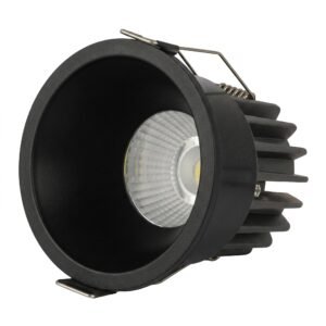 ENAARGY Premium COB Light, Black Aluminium, Sharp Focus, Deep Reflector, Aluminium Heat Sink (Black MAT, Cool White, 12, Watts)