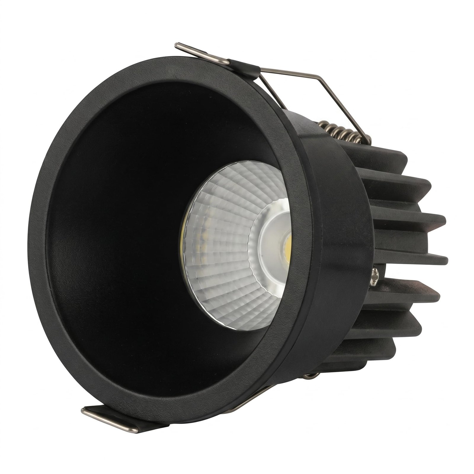 ENAARGY Premium COB Light, Black Aluminium, Sharp Focus, Deep Reflector, Aluminium Heat Sink (Black MAT, Natural White, 7, Watts)