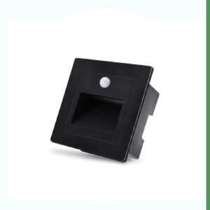 ENAARGY Step Light LED Foot Light, Aluminium, Wall Staircase Ambience Lighting, 2 Years Warranty (Black(3X3), Natural White, 3, Watts)