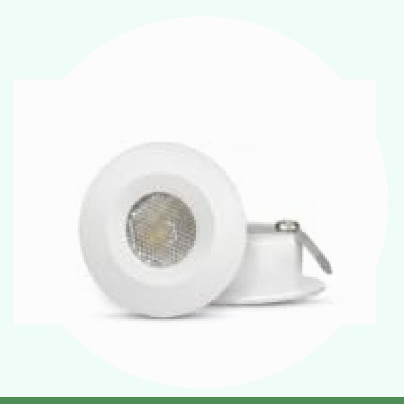 ENAARGY Glow 2W LED Spotlight, Recess-Mounted, Glare-Free, 32mm Cut Out, 220-240V, Multiple Colour Options (Blue, 4)